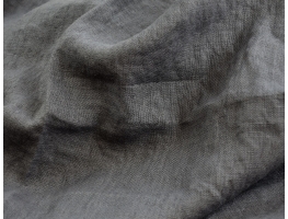Audums "Dark grey" ar burzījuma efektu (stone wash) 100% lins